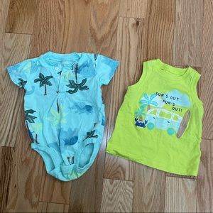 CARTER’S Bundle of 2 Baby Boy Summer Tops- 9 months